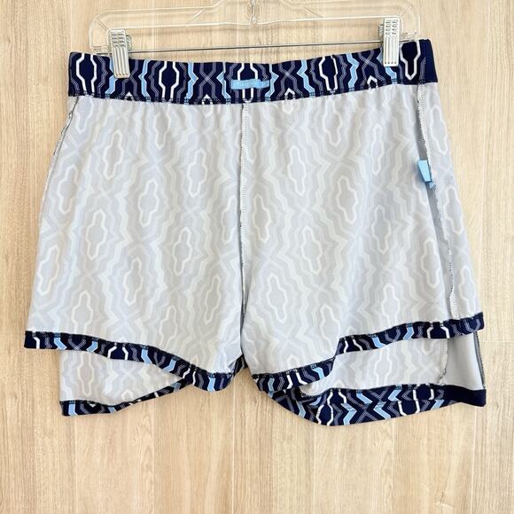 J Mclaughlin Skort Catalina Cloth Skirt Size M Blue White Geometric Print Sport - Picture 3 of 12